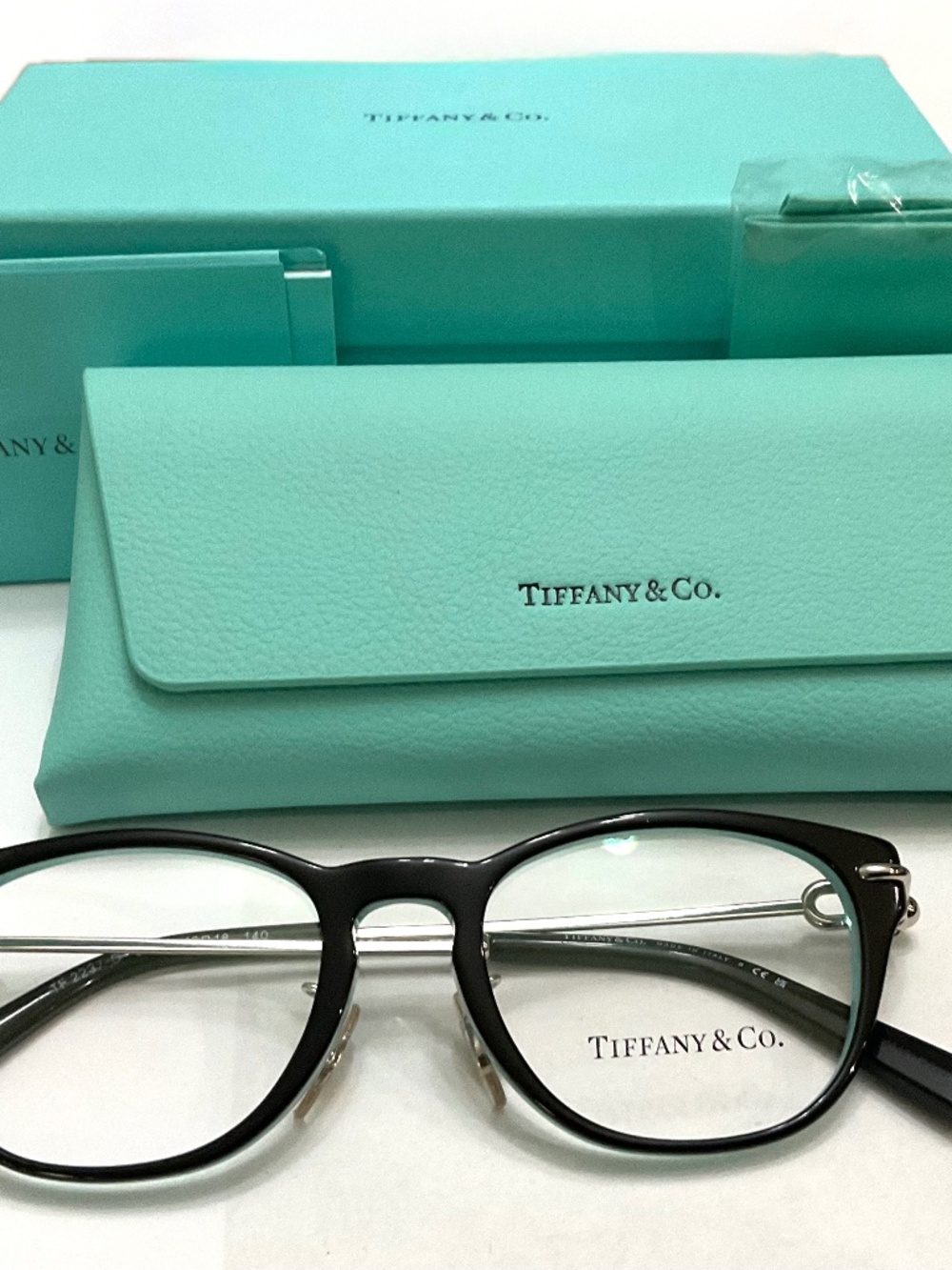 Tiffany & Co TF2237D 8055 Eyeglasses Black Blue Full Set New Unused